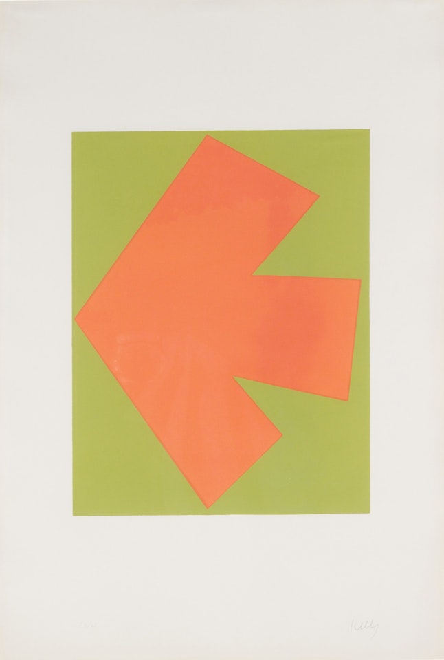 Orange over Green (Orange sur vert), from Suite of Twenty-Seven Color Lithographs (Axsom 27) by Ellsworth Kelly
