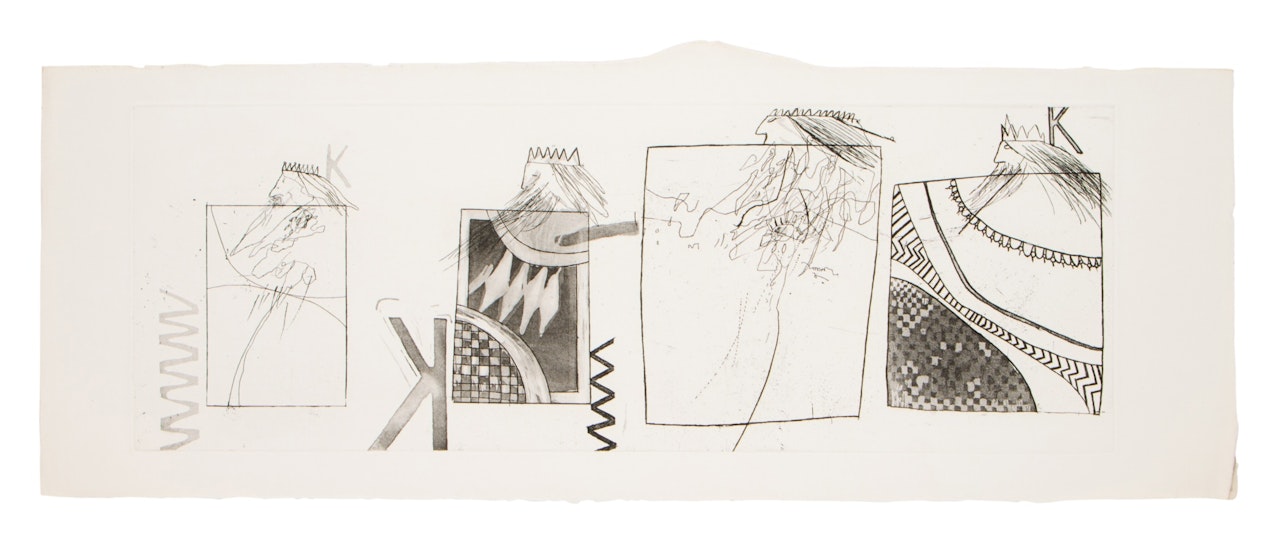 Three Kings and a Queen (Scottish Arts Council 7; MCAT 7) by David Hockney