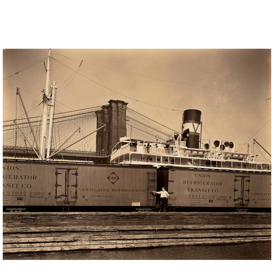 "Waterfront from Pier 19, East River" by Berenice Abbott