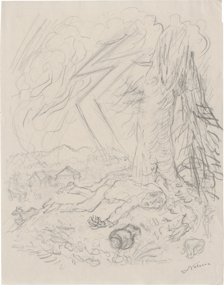 lightning strike by Alfred Kubin