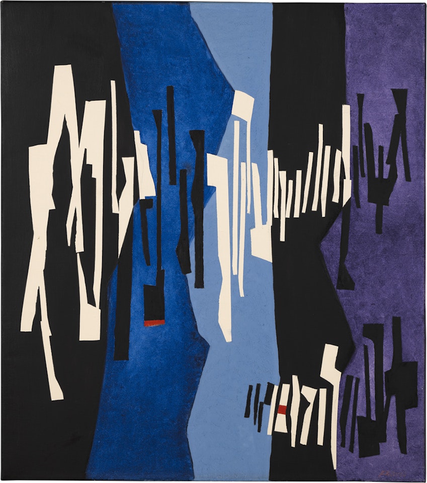 Black-white-blue by Fritz Winter