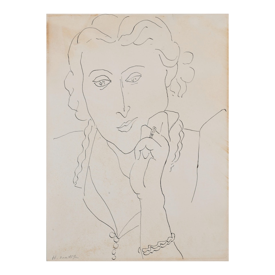 Portrait de femme accoudée by Henri Matisse