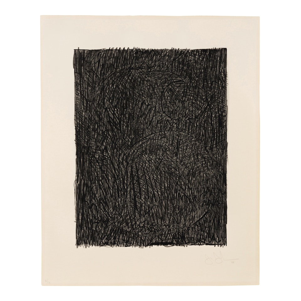 Figure 6, from Black Numeral Series (Gemini 93) by Jasper Johns