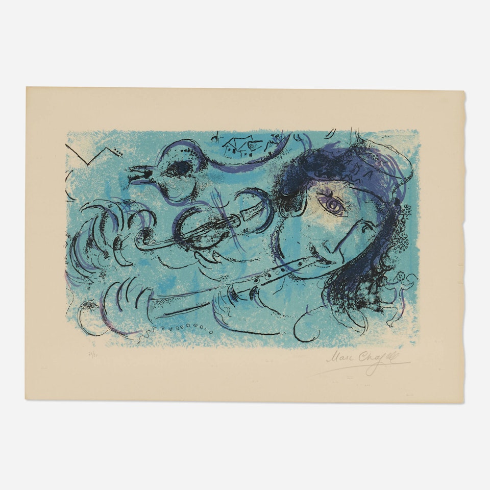 Le joueur de flute by Marc Chagall