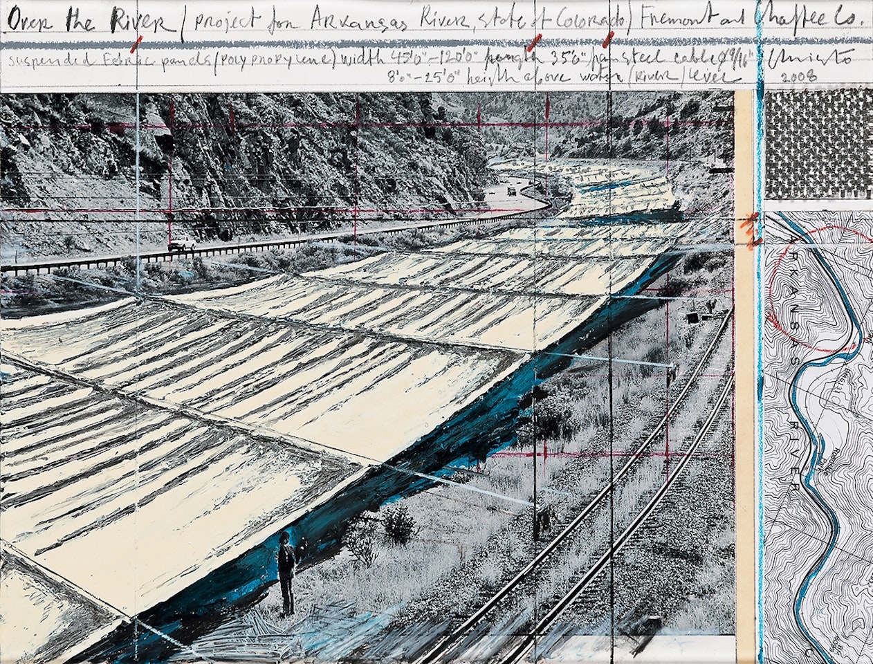 Over The River (Project for Arkansas River, State of Colorado) Fremont and Chaffee Counties by Christo