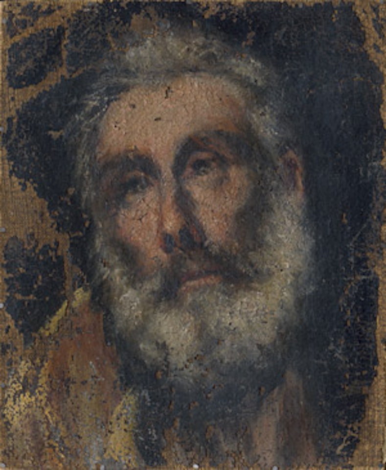 head of a bearded man by Italian School