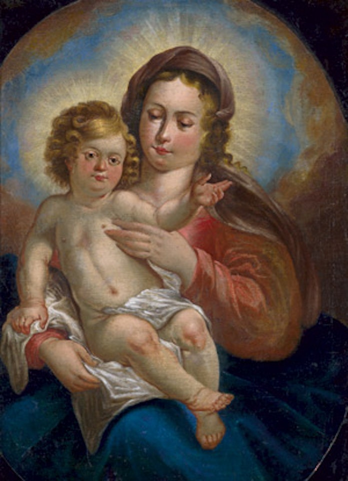 Mary with child by German School