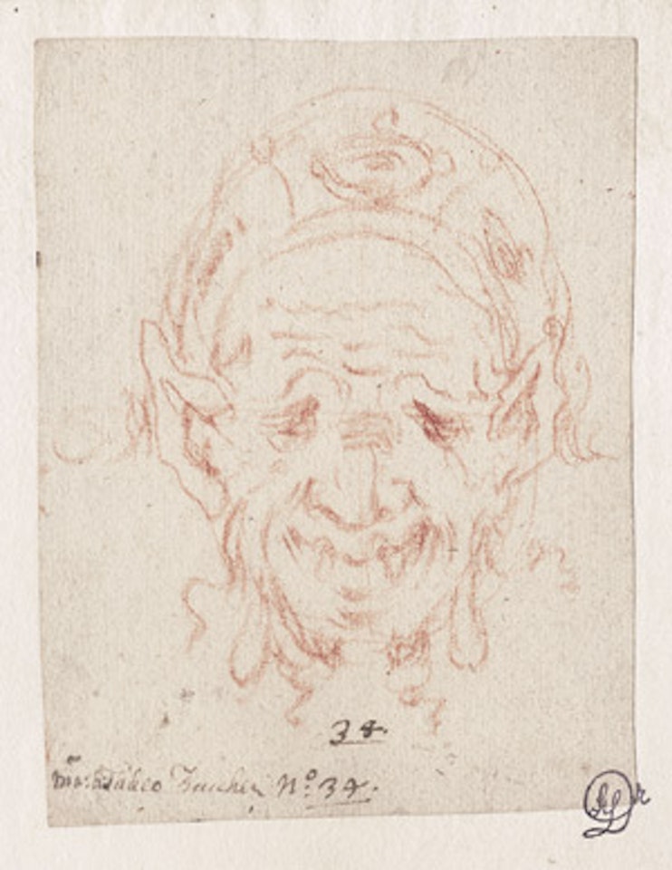 Grotesque head by Italian School