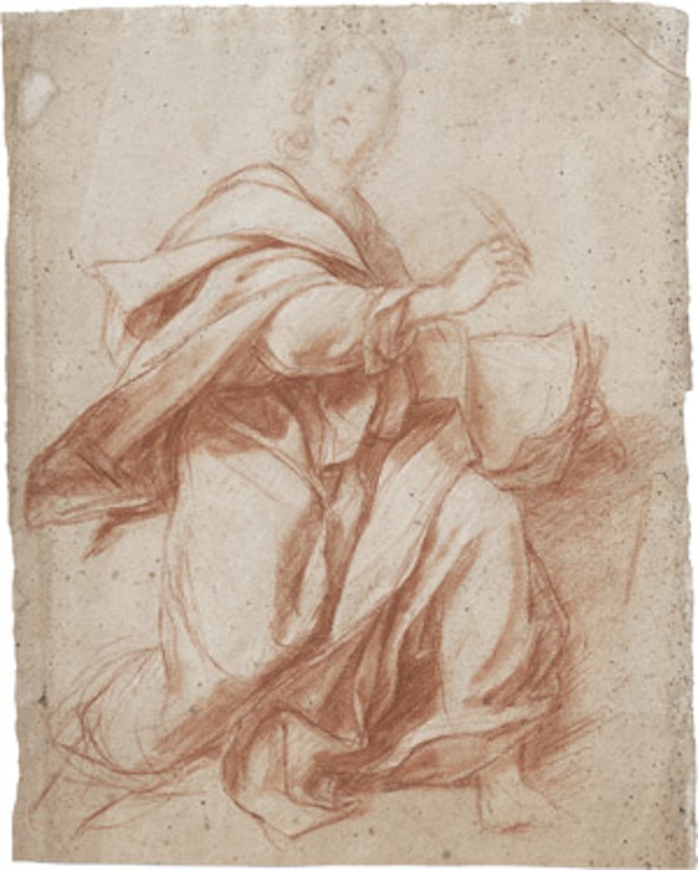 drapery study for a sibyl by Florentine School