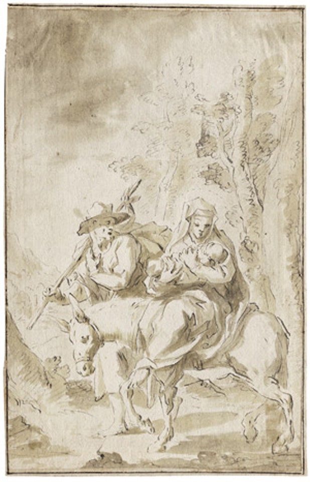 The flight into Egypt by Venetian School