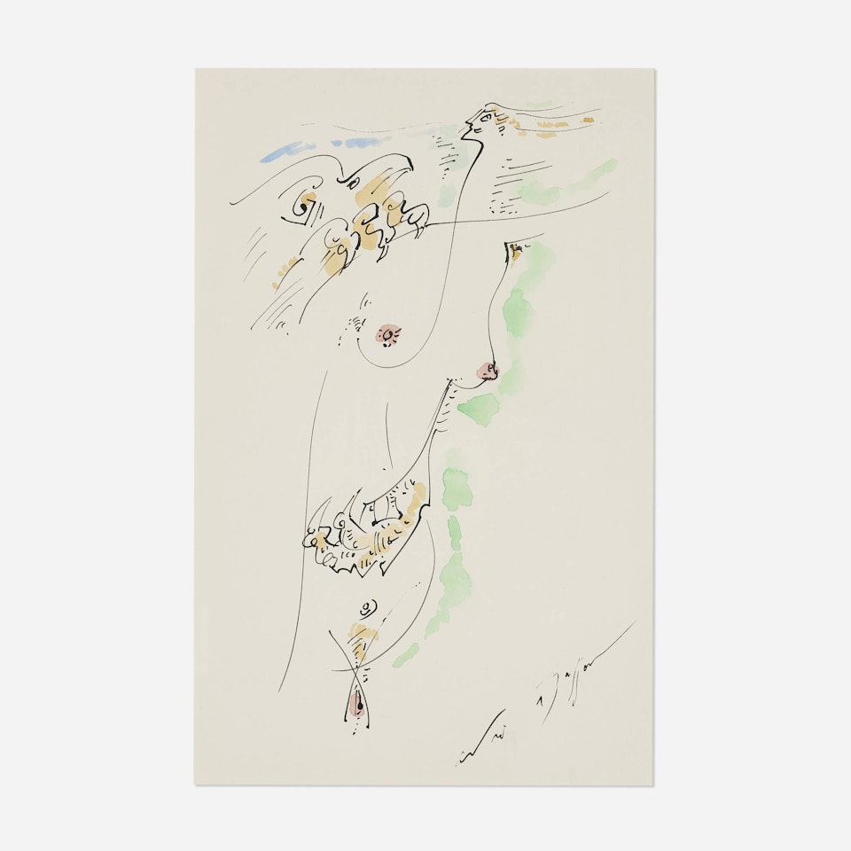 Femme nue attaqué par un aigle by André Masson