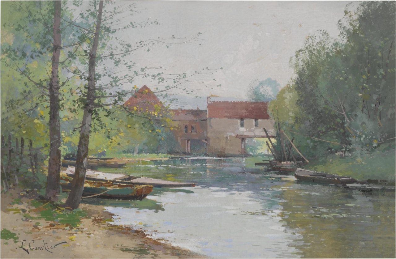 Vieux Moulin de Dennemont by Eugene Galien-Laloue