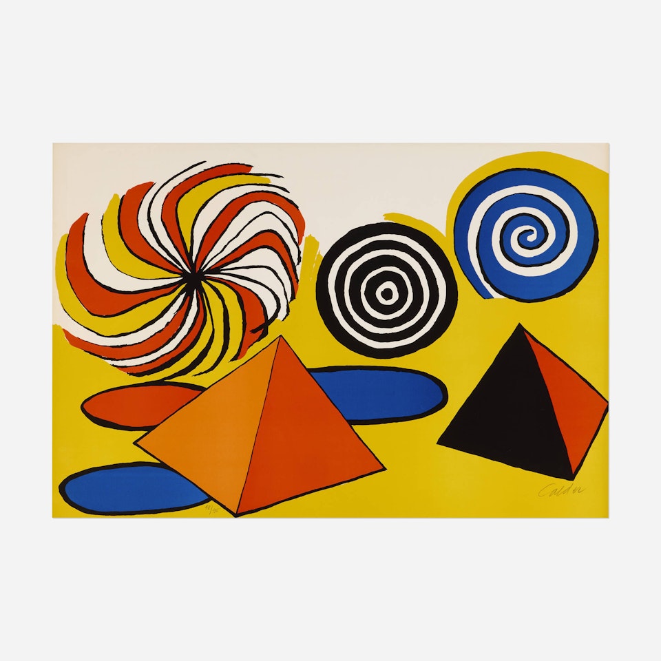Untitled (Pinwheels and Pyramids) by Alexander Calder