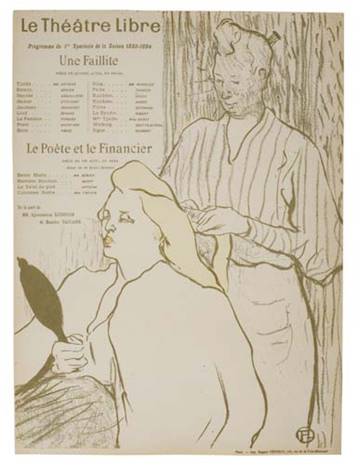 La Coiffure, Programme du Théâtre Libre by Henri de Toulouse-Lautrec