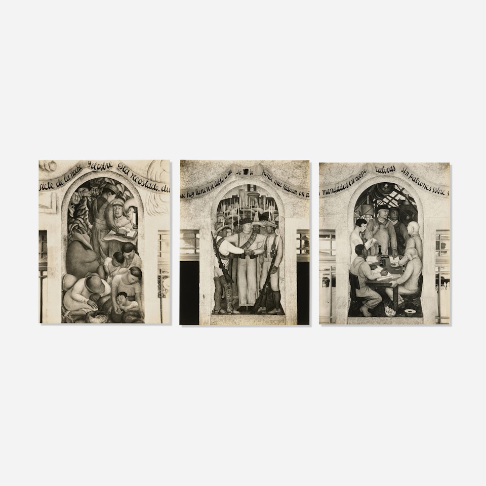 Three Diego Rivera murals by Tina Modotti