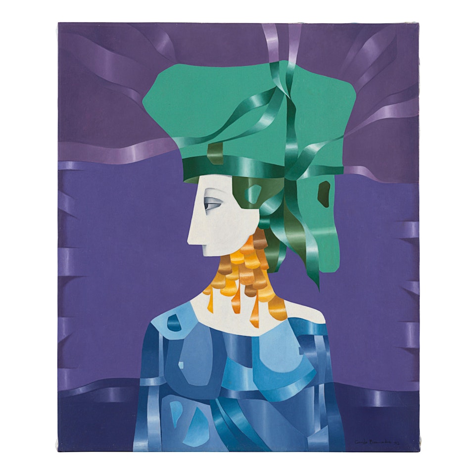 Figura con sombrero verde by Cundo Bermudez