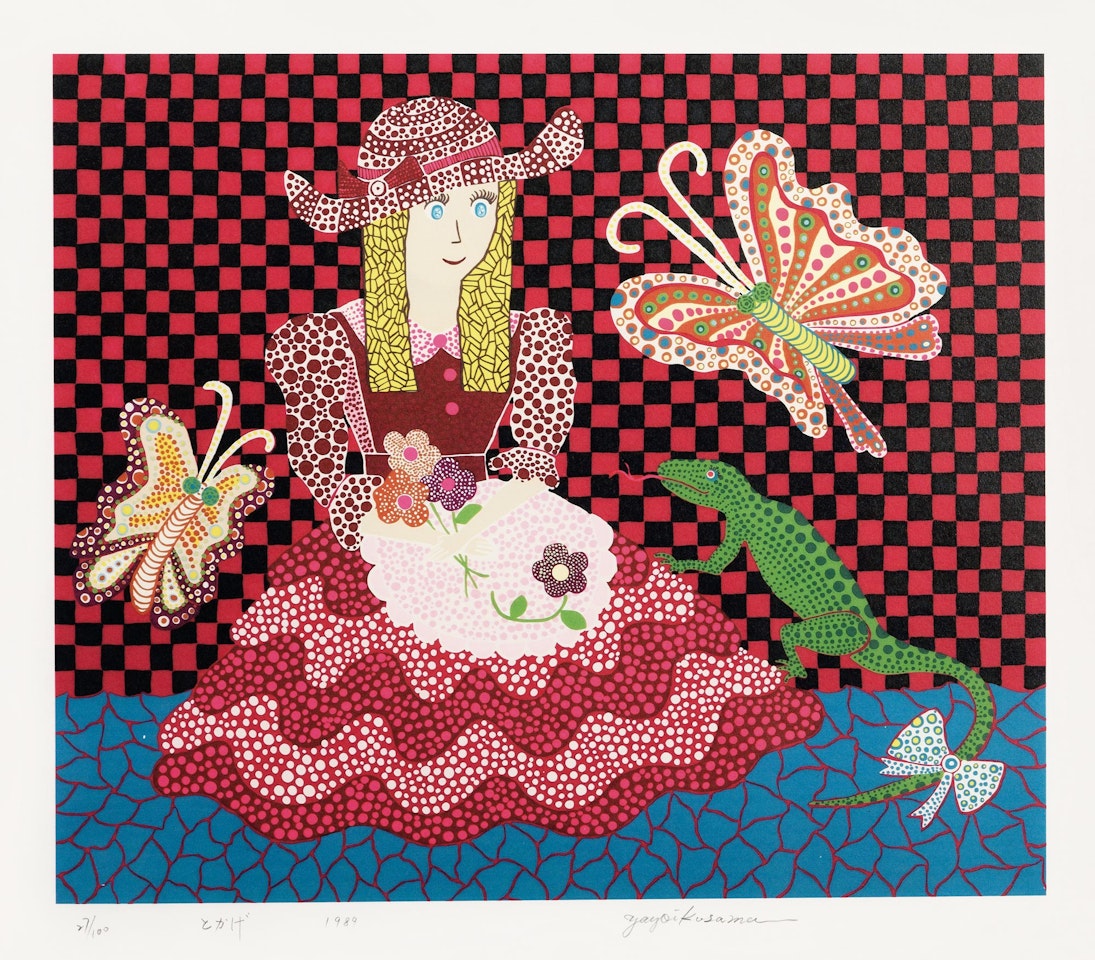 Maiden and Butterfly by Yayoi Kusama
