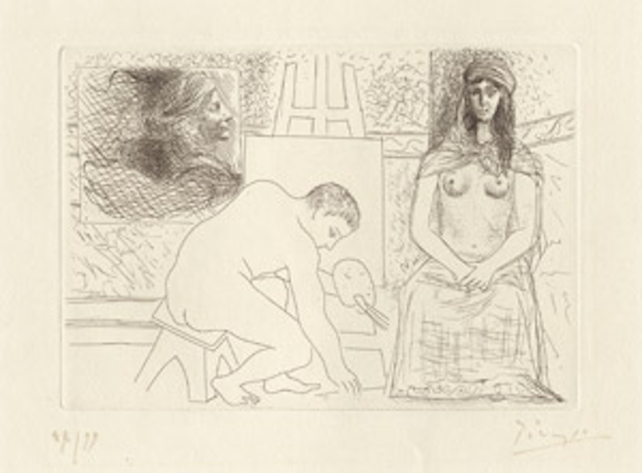 Peintre ramassant son Pinceau by Pablo Picasso