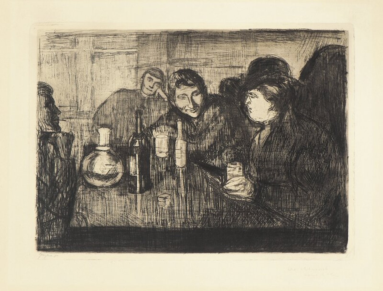 Kristiania Bohemians I by Edvard Munch