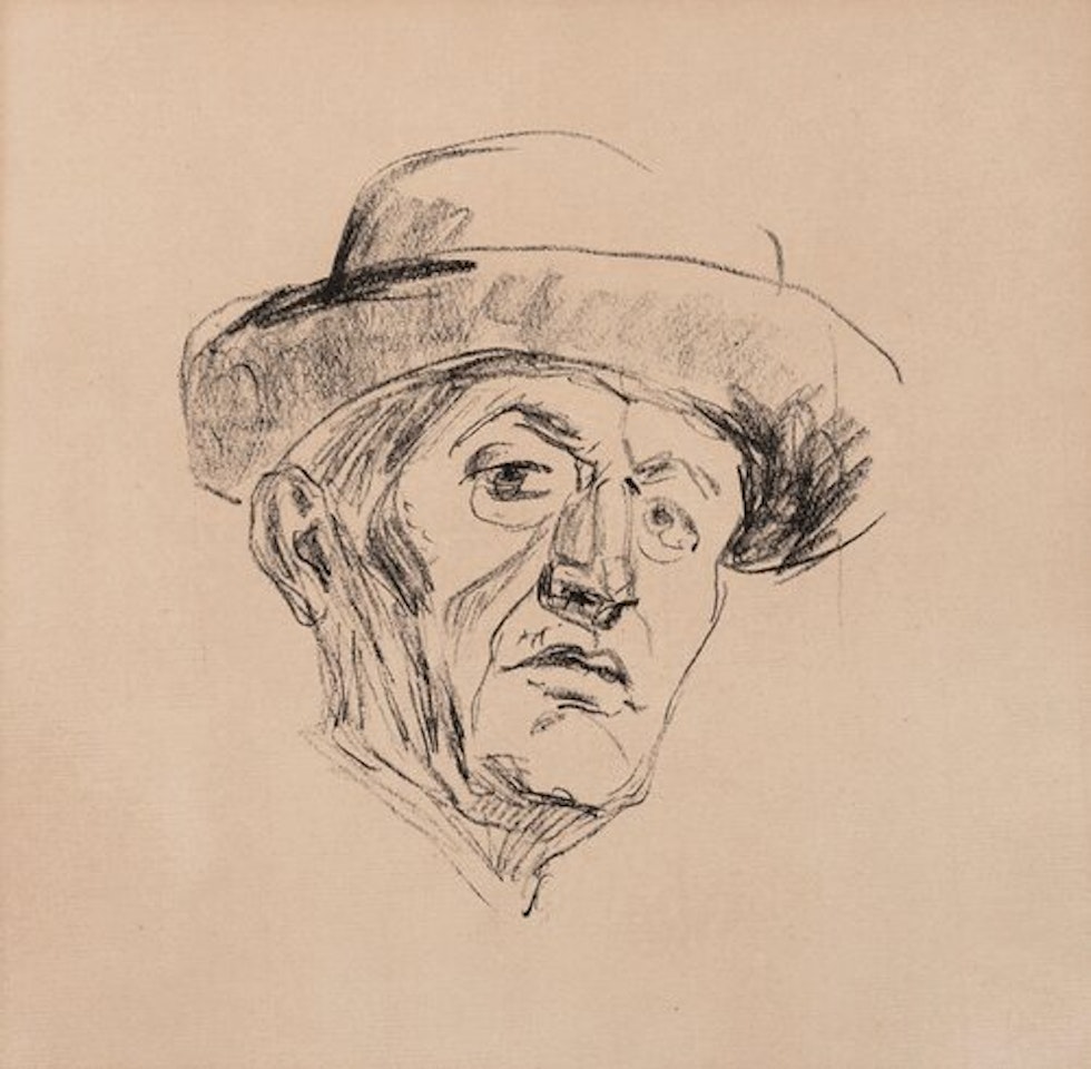 Self-Portrait with Hat I by Edvard Munch