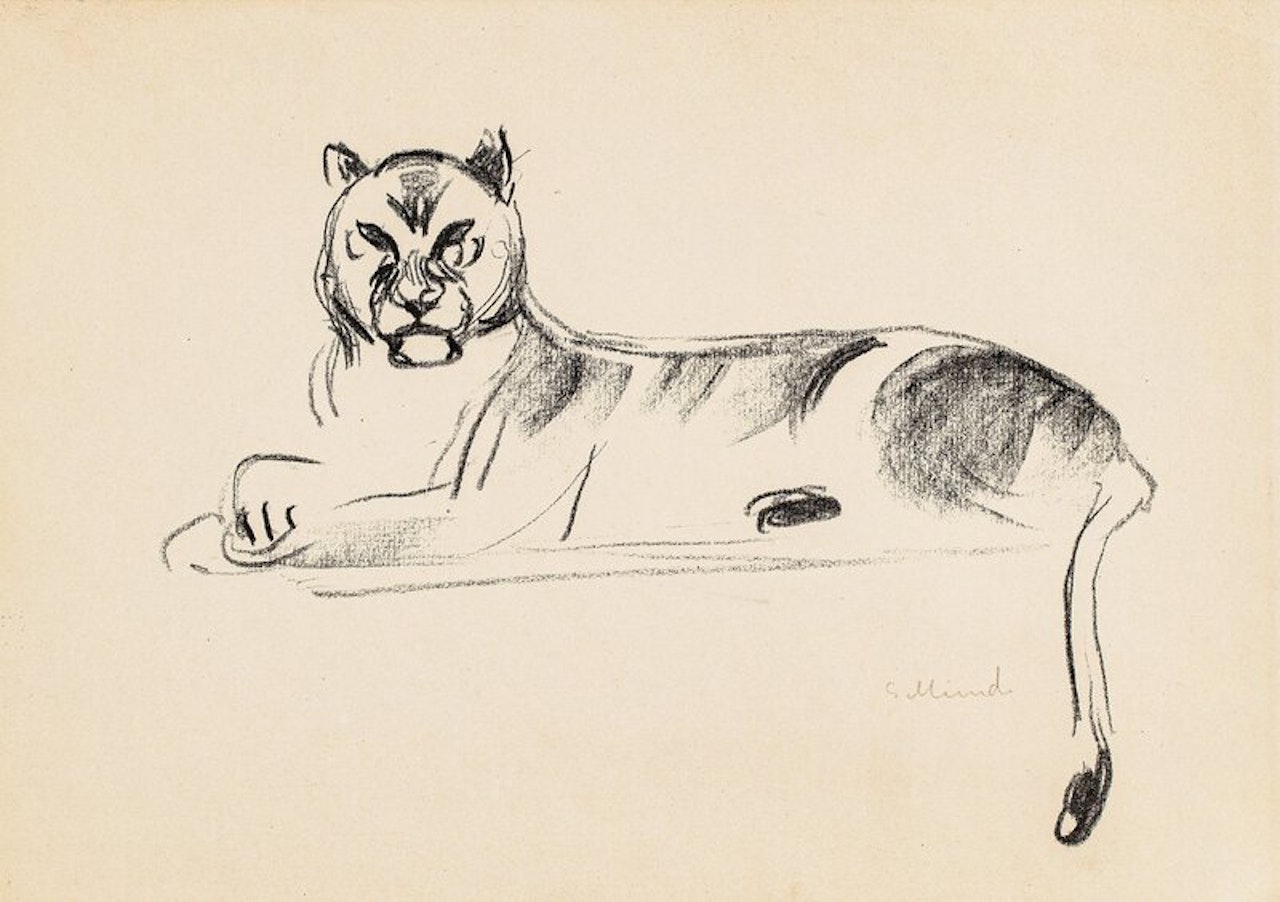 Reclining Lioness by Edvard Munch