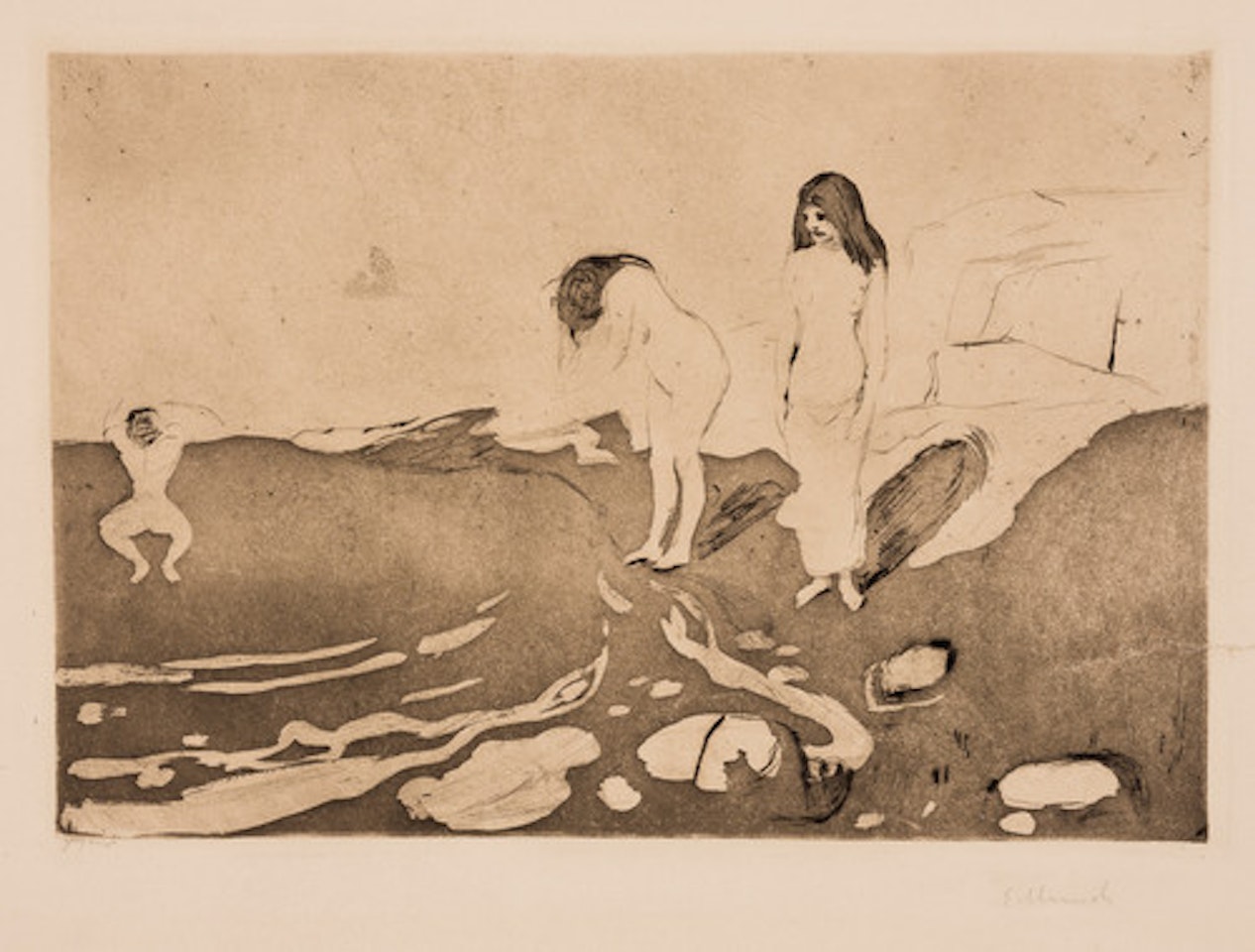Women Bathing by Edvard Munch