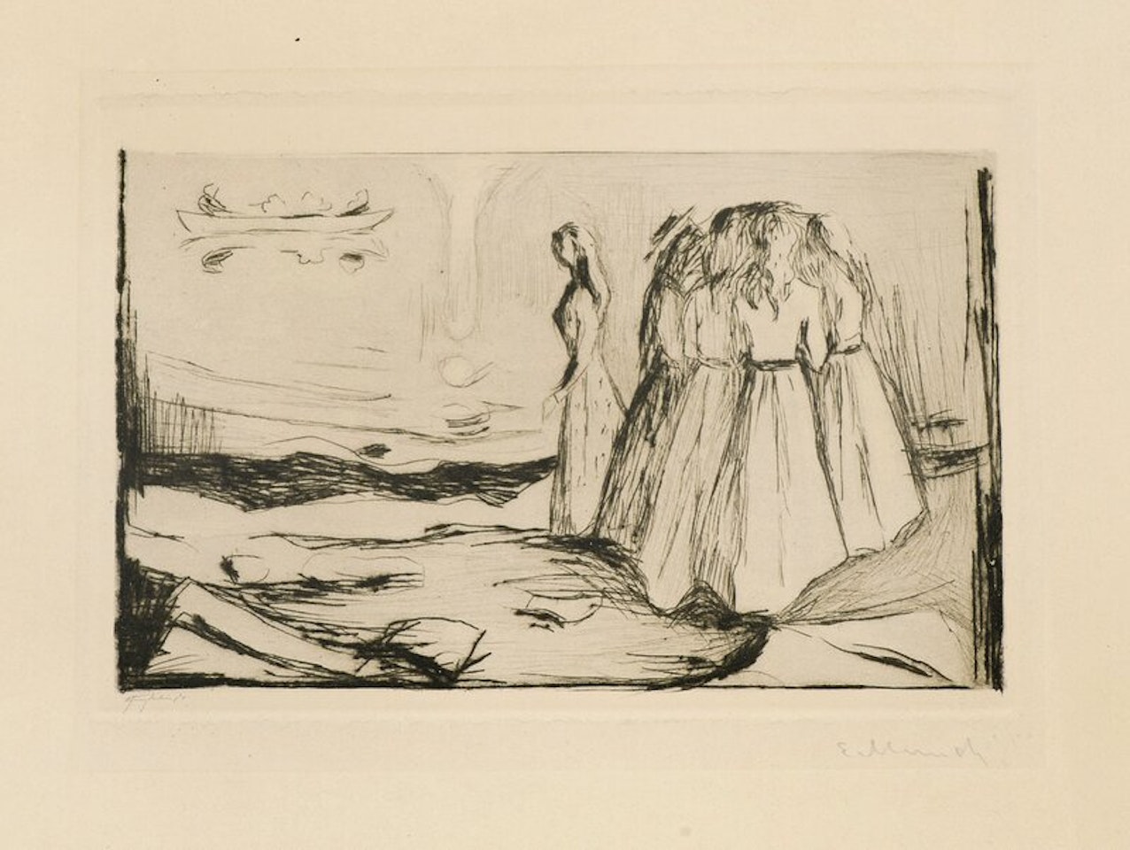 Young Women at the Beach II by Edvard Munch