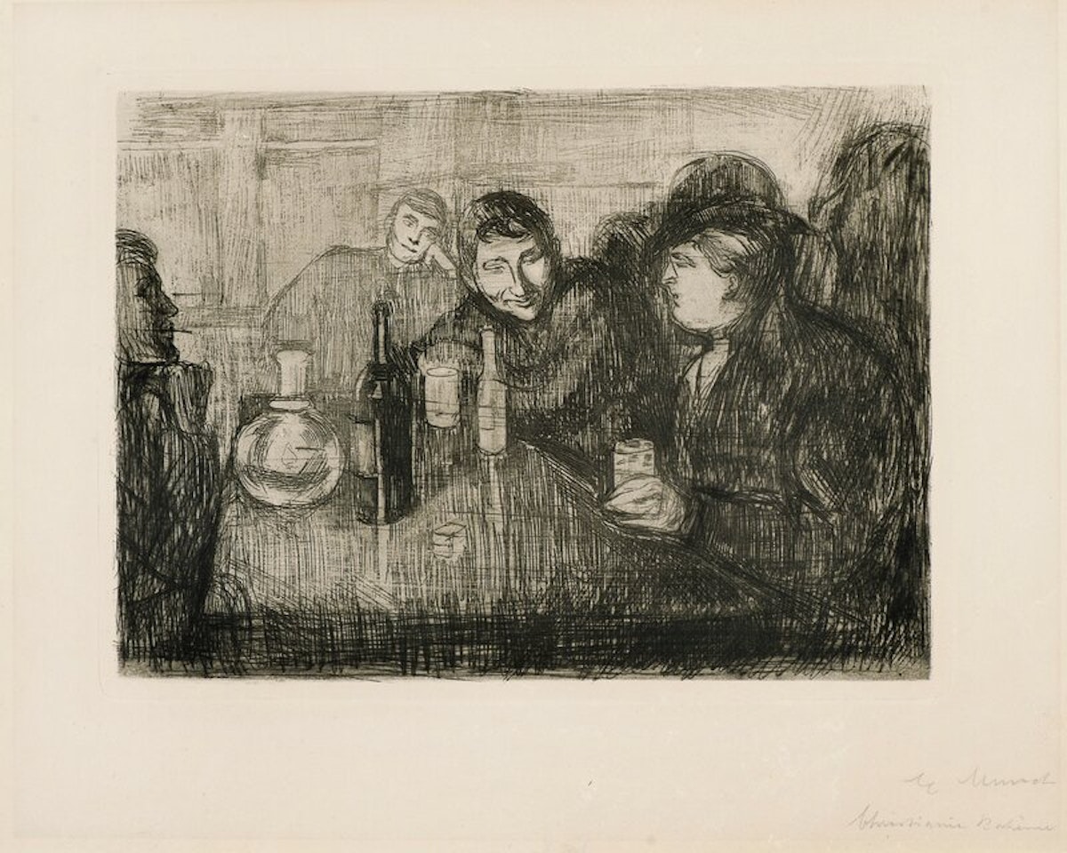 Kristiania Bohemians I by Edvard Munch