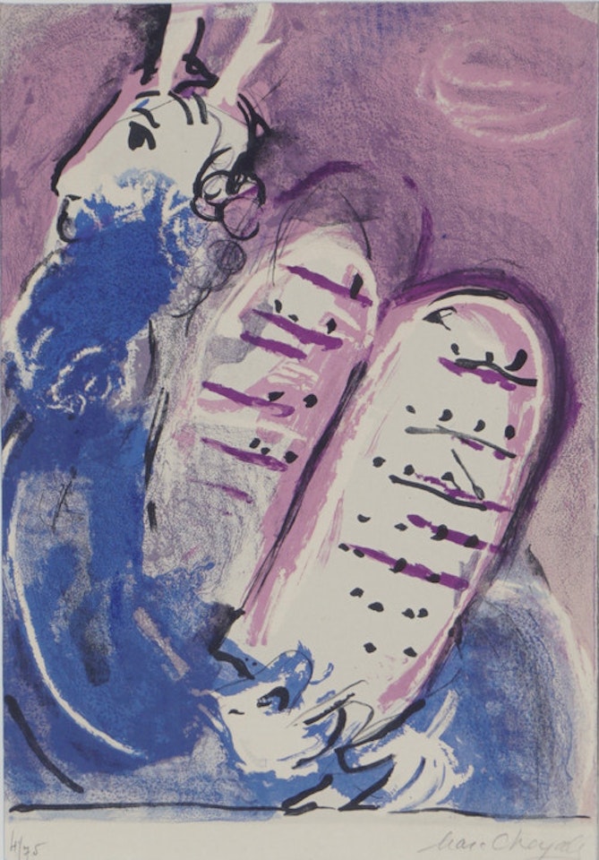 Moses med loven by Marc Chagall
