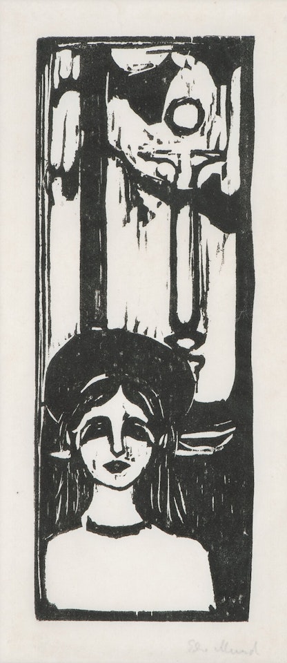 Woman in the Moonlight. The Voice by Edvard Munch