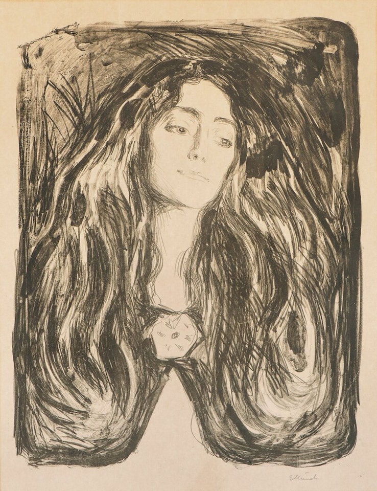 The Brooch. Eva Mudocci by Edvard Munch