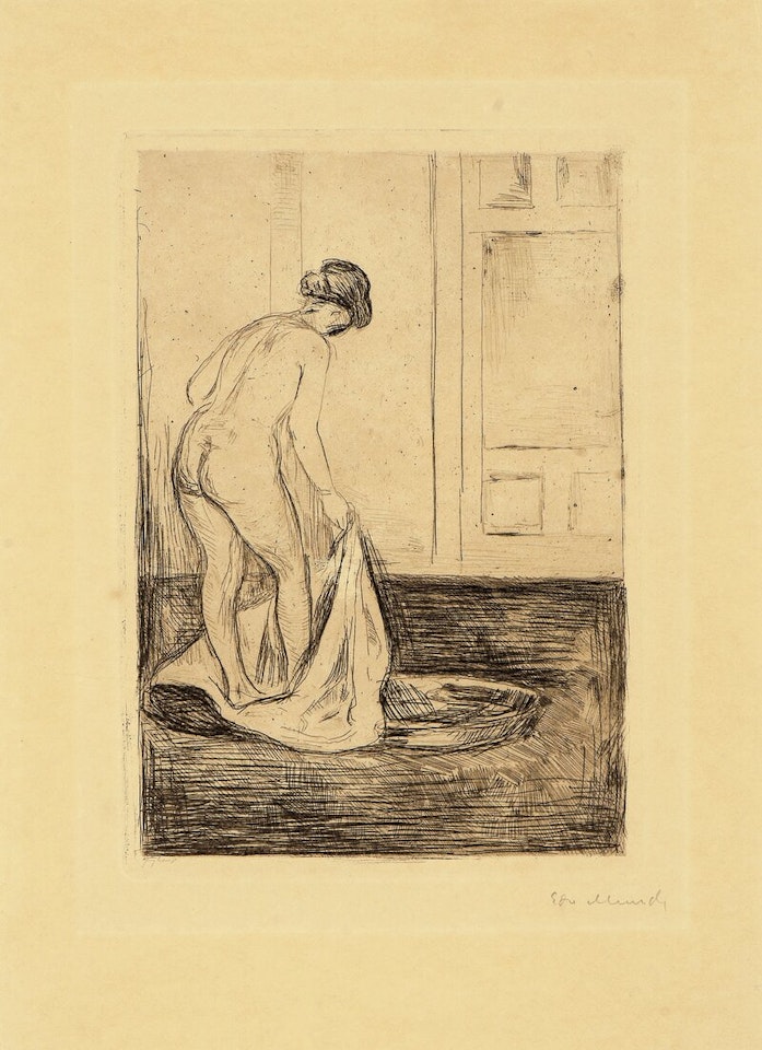 Woman Taking a Bath by Edvard Munch