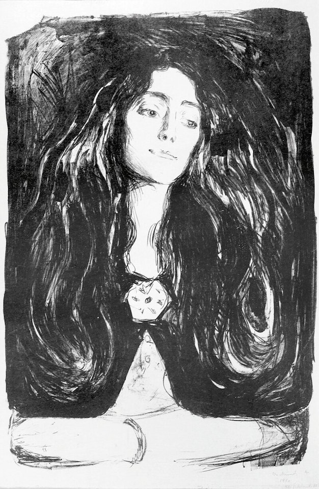 Brosjen. Eva Mudocci by Edvard Munch