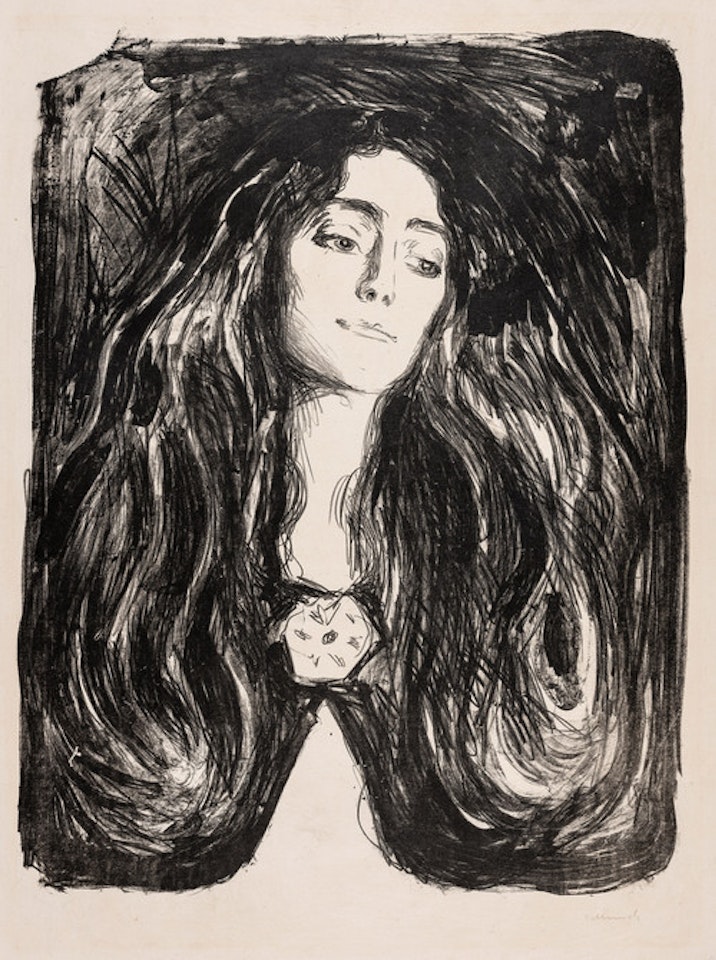 The Brooch. Eva Mudocci by Edvard Munch