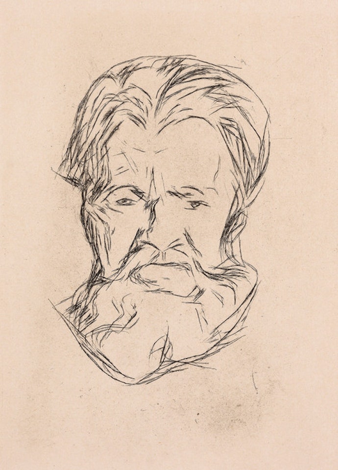 Head of a Man by Edvard Munch