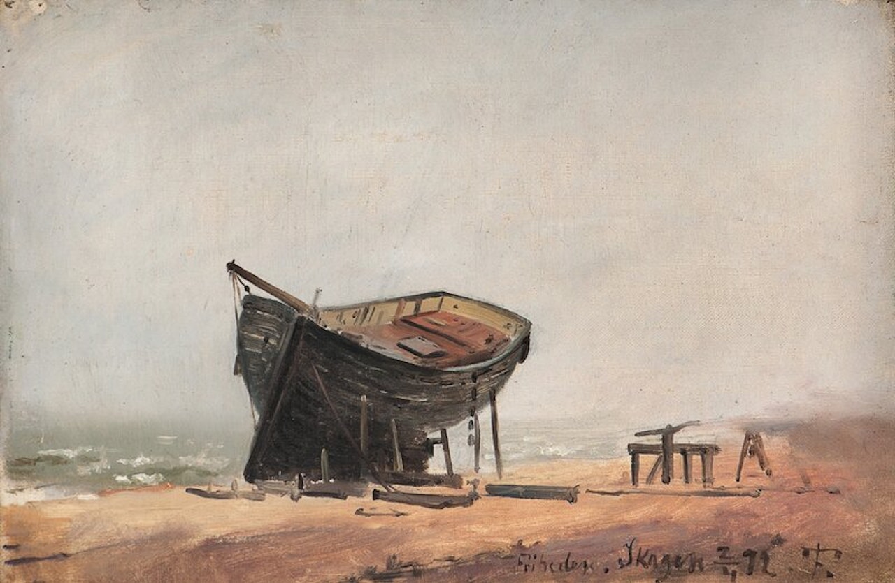 The Cutter Friheten (Freedom) by Fritz Thaulow