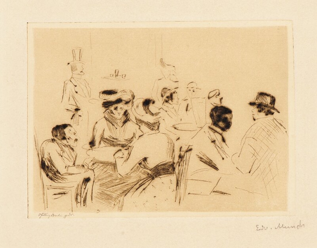 Café Bauer by Edvard Munch