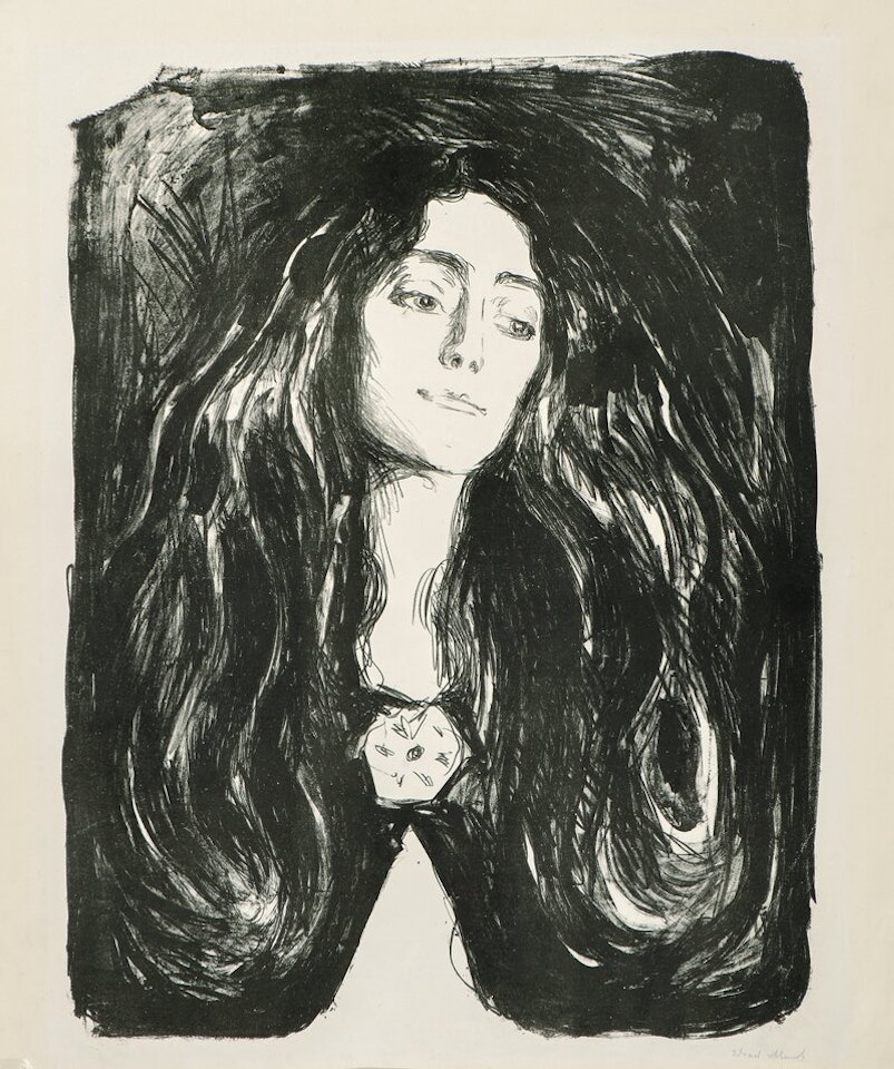 The Brooch. Eva Mudocci by Edvard Munch