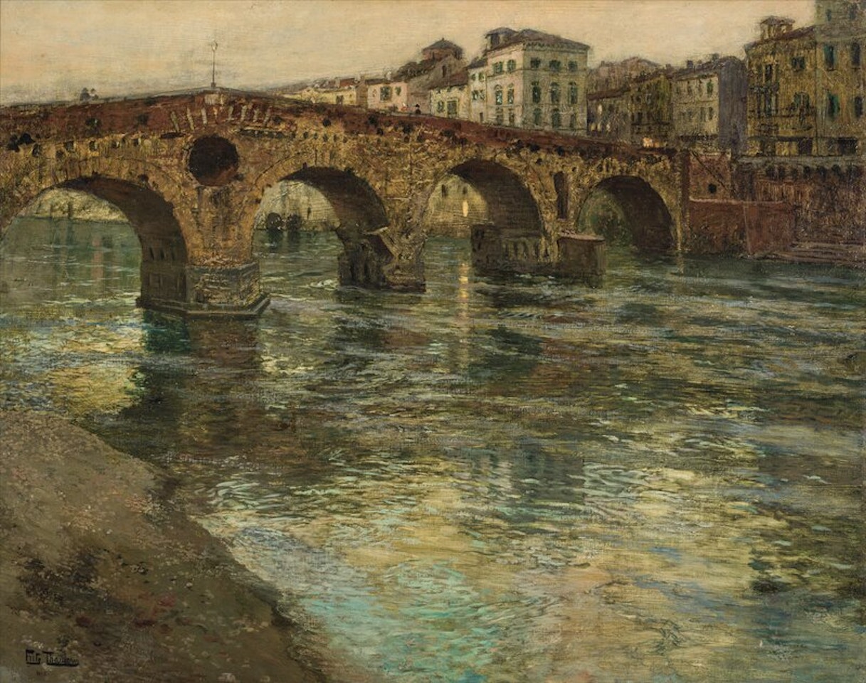 Ponte Pietra, Verona by Fritz Thaulow