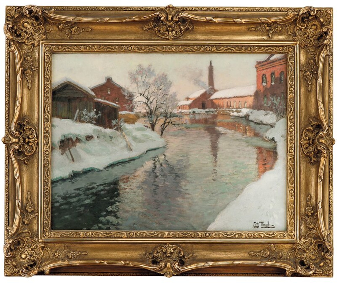 From The Aker River, Winter by Fritz Thaulow