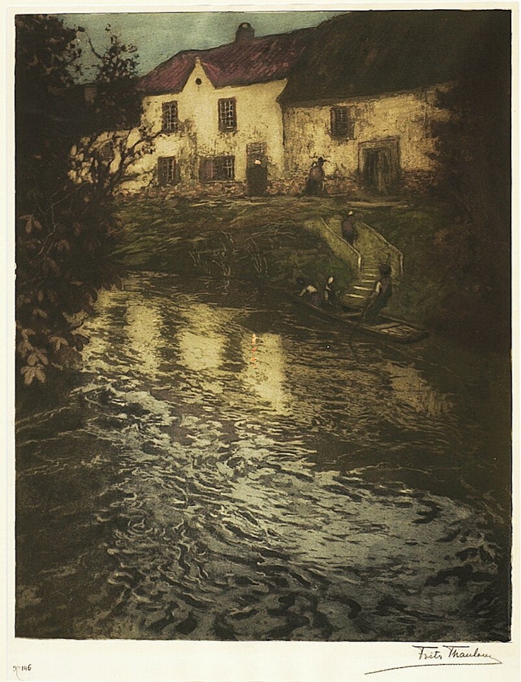 Aften i Audenarde by Fritz Thaulow
