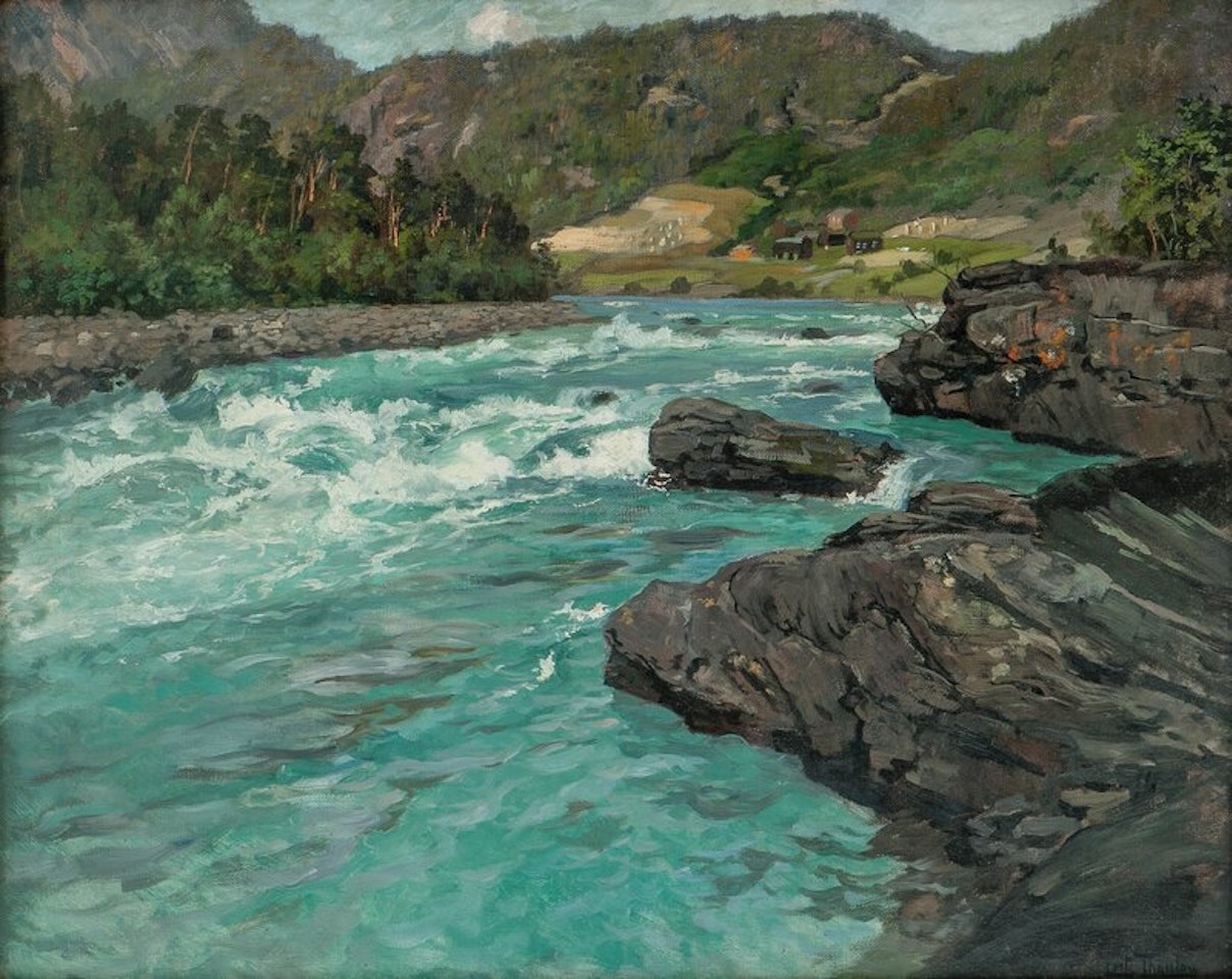 Fra Åsåren i Ottadalen by Fritz Thaulow