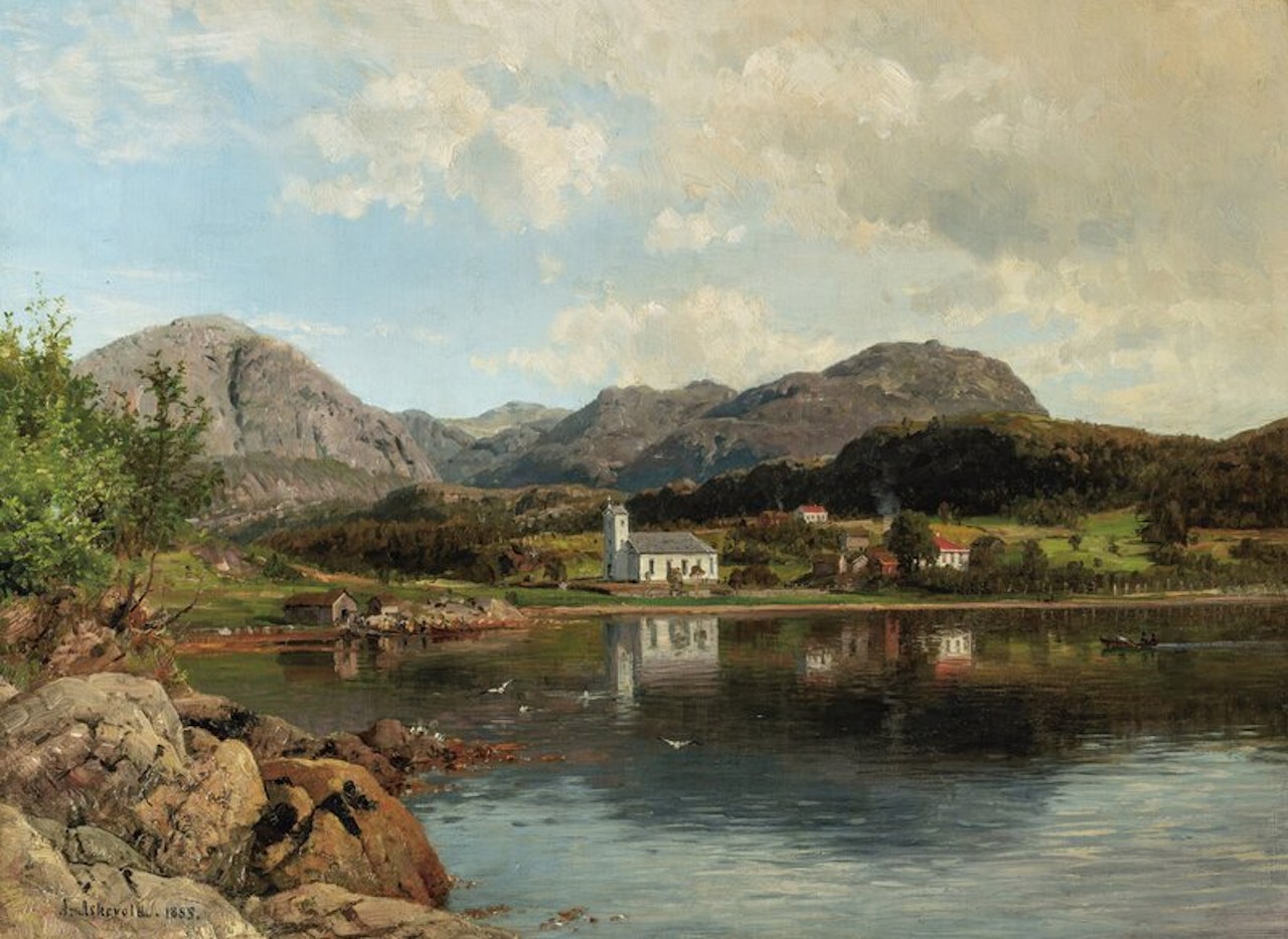 Askevold Church 1885 by Anders Monsen Askevold