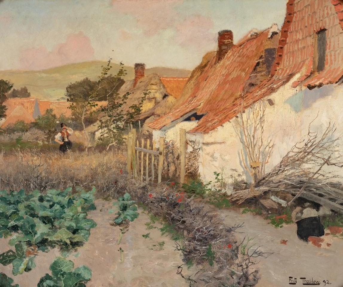 In the Backyard by Fritz Thaulow