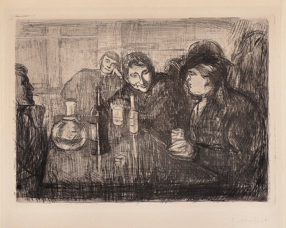 Kristiania Bohemians I by Edvard Munch