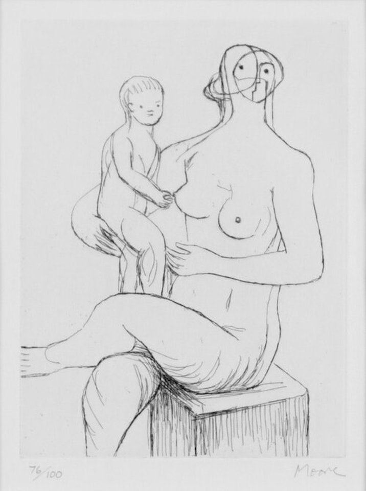 Seated Mother with Child by Henry Moore
