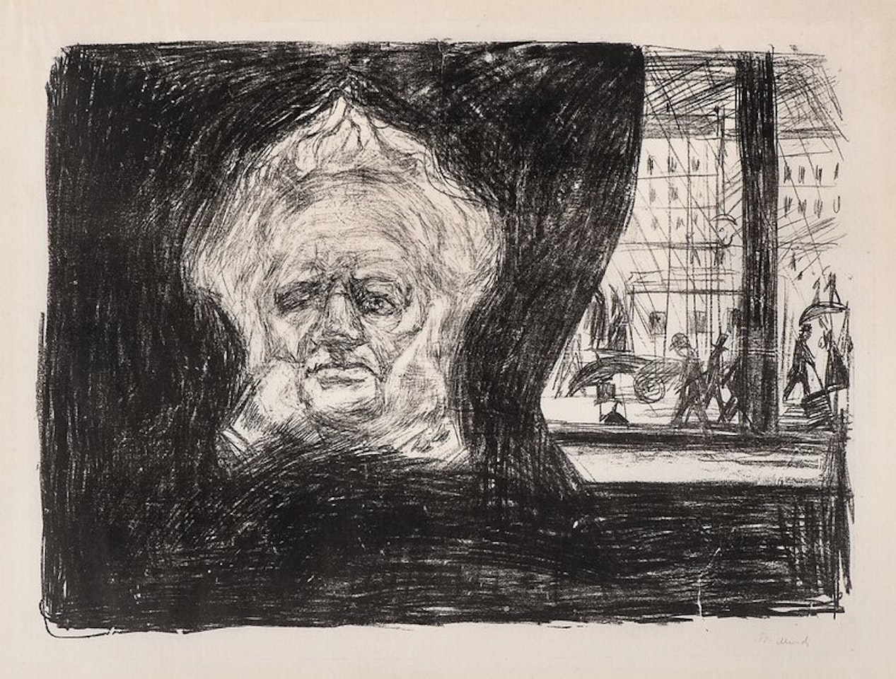 Henrik Ibsen at the Grand Café by Edvard Munch