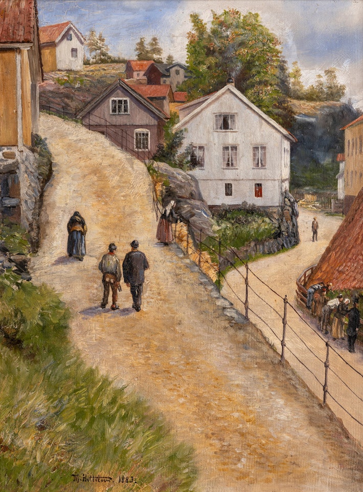 From Biørnsborg"s Hill, Kragerø 1883 by Theodor Kittelsen