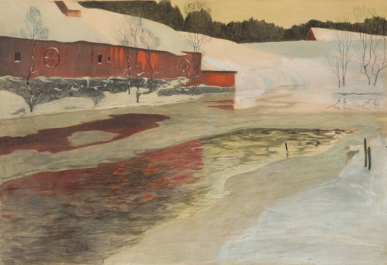 Inntrykk fra sne by Fritz Thaulow
