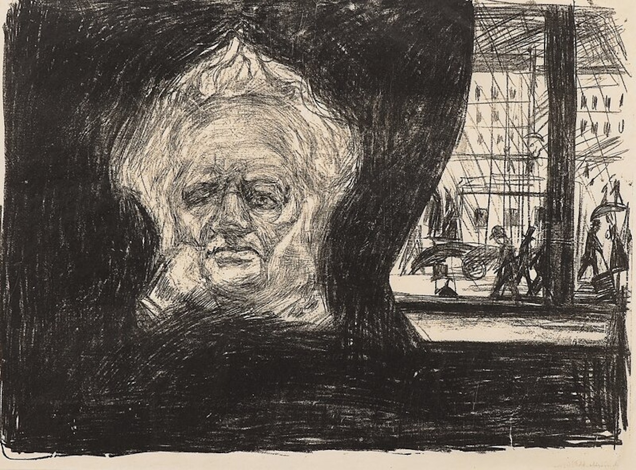 Henrik Ibsen at the Grand Café by Edvard Munch